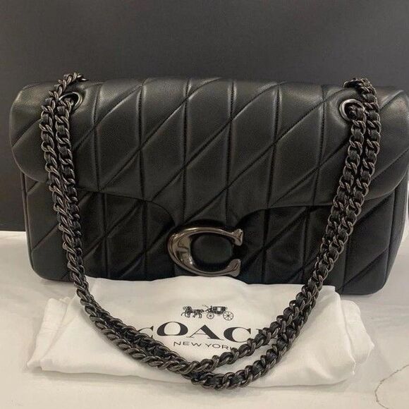 Coach Black Tabby 33 Quilted Nappa Leather Shoulder Bag CP151 - Picture 16 of 16